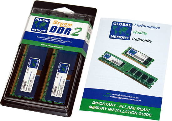 1GB (2 x 512MB) DDR2 800MHz PC2-6400 240-PIN OVERCLOCK DIMM MEMORY RAM KIT FOR ACER DESKTOPS
